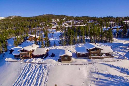 Large cabin at Nesfjellet with lovely view, inddor Jacuzzi & sauna in เนสบิเอิน