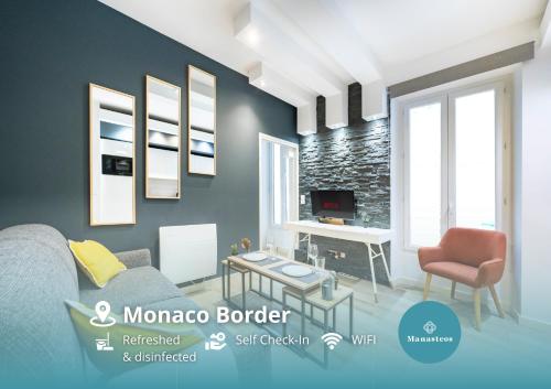 Frontière Monaco, Appartement neuf - AM - Location saisonnière - Beausoleil