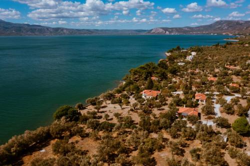 Viesnīcas āriene, Seafront Traditional Stone House in Sunset Olive Grove - B in Kedro (Lesvos)