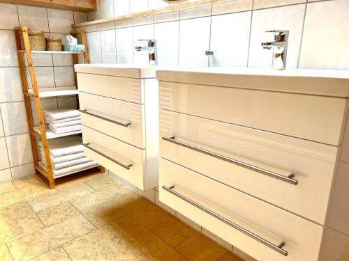 Fürdőszoba, Ferienwohnung Zugspitze in Krun