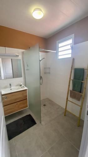Fürdőszoba, Appartement vue mer Chez Ti Louis - Grande Anse in Les Anses-d'Arlet