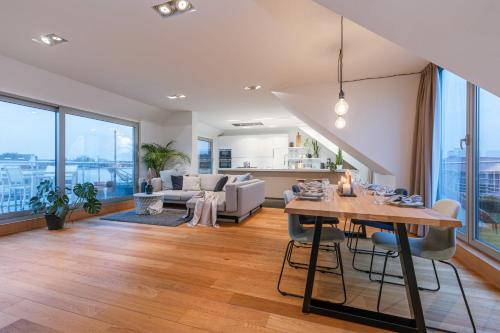 Modern apartment with two large rooftop terraces