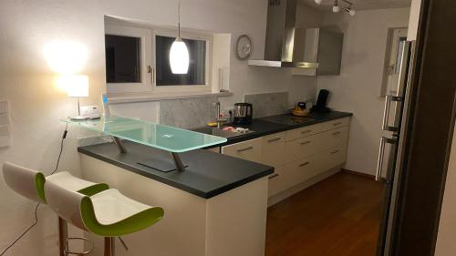 FeWo Luxus Wohnung im eigenen Ferienhaus, 120 qm, Nähe Regensburg mit Balkon, Terrasse & Garten, gute Zuganbindung