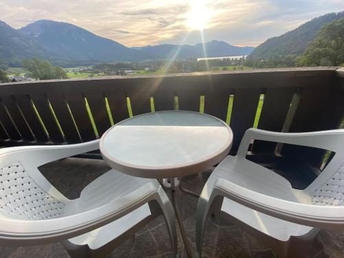 Μπαλκόνι/βεράντα, Schöne Ferienwohnung mit Wolfgangseeblick (Schone Ferienwohnung mit Wolfgangseeblick) in Στρομπλ