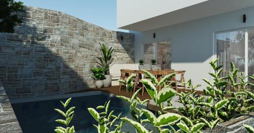 Swimming pool, Rainbow Apartments in Malia