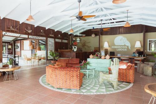 Lobby, Mawamba Lodge in Tortuguero