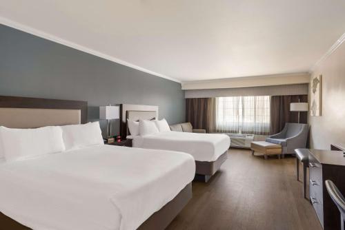 2 queen beds, 1 sofa bed