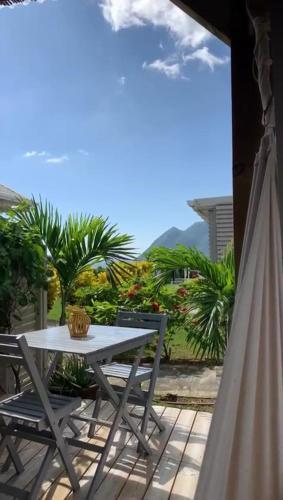 studio cosi, jardin privé, vue magique depuis piscine à débordement de la résidence, Le Diamant (foto 5)
