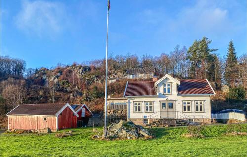 Beach Front Home In Farsund With Wifi