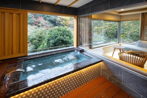 Hot spring bath, Hotel Okada in Hakone