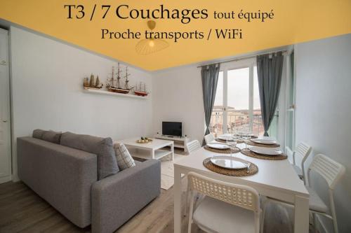 Fully equipped apartment balcony sleeps 7 wifi - Location saisonnière - Marseille