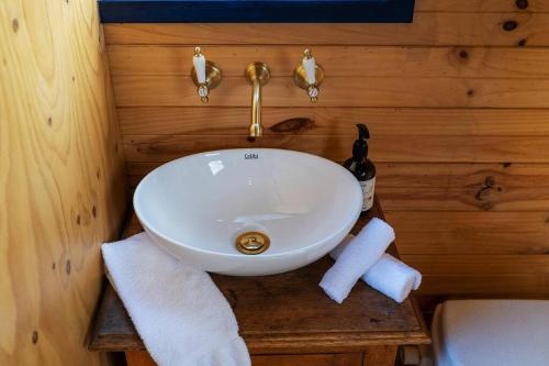 Bathroom, A Unique Wine Country Escape at Tiny House Ithaca in Budgee Budgee