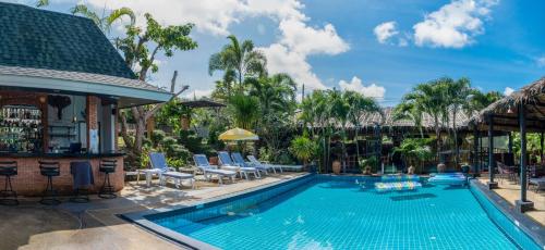 Swimming pool, Harmony Naturist Resort Rawai Phuket 18yr minimum age only nudist nake d FKK near Promthep Cape