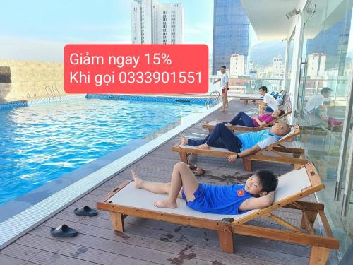 KHÁCH SẠN QUY NHƠN 3 phòng ngủ,6 đến 12 khách, view trên cao ngắm biển đẹp nhất Quy Nhơn.
