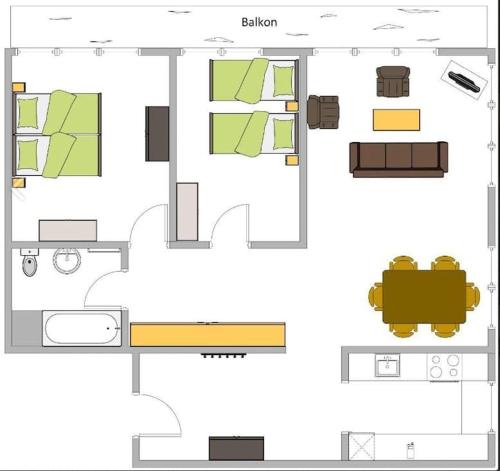  Appartement au calme avec vue magnifique in Adelboden