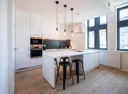 Konyha, Les Camuches de la banque - Appartements privatifs de 35 à 90 m2 avec patios - Centre ville (Les Camuches de la banque - Appartements privatifs de 35 a 90 m2 avec patios - Centre ville) in Tournai