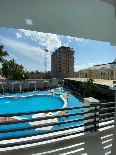 Open air bath, Deluxe Ferghana Hotel in Fergana