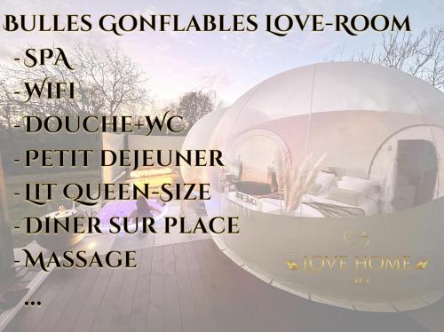 Bulles gonflables Love Room - Love Home XO