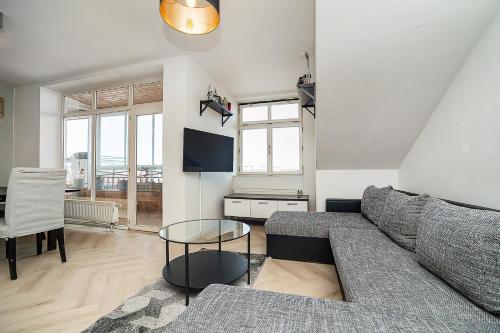 Big 4-bedroom flat, terrace with great Vítkov view