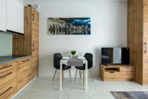 Køkken, Apartament Ażurowy (Apartament Azurowy) in Kudowa-Zdroj