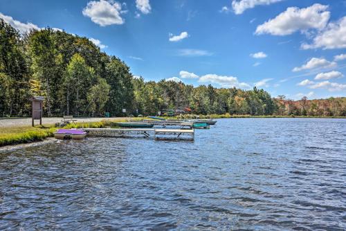 Poconos Getaway with Fire Pit 1 Block to Lake!