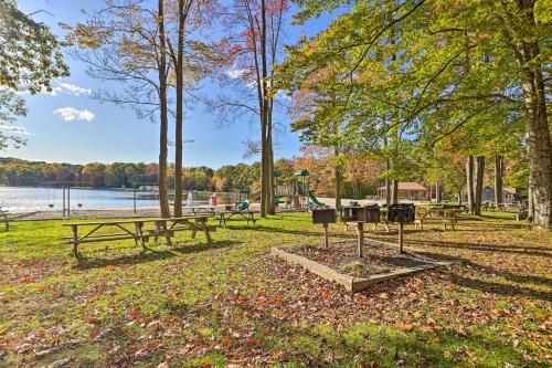 Poconos Getaway with Fire Pit 1 Block to Lake!