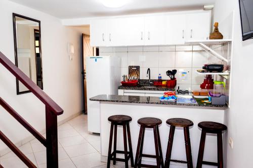 주방, Suítes Pontal dos Golfinhos - Maracaipe (Suites Pontal dos Golfinhos - Maracaipe) in 마라카이피