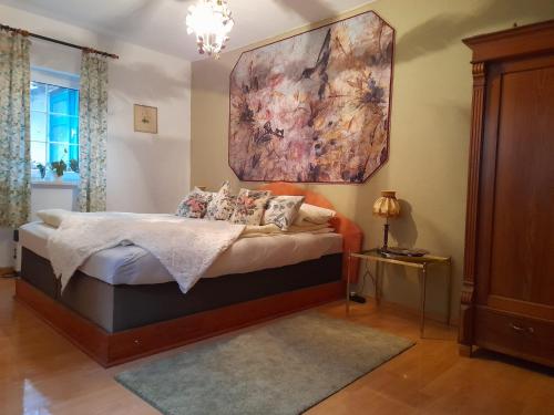 . Doppelbettzimmer auf Bauernhof in Naturalleinlage