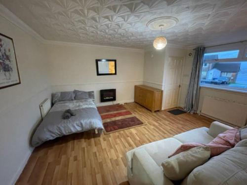 Main door Flat with sea views.