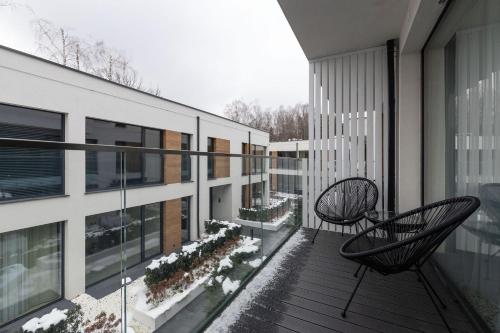 阳台/露台, Apartamenty Olimpijska nad jeziorem Ukiel in 奥尔士廷