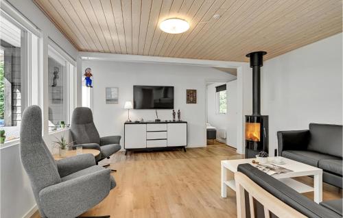  Holiday Home Ebeltoft With A Fireplace 01 in Øksenmølle