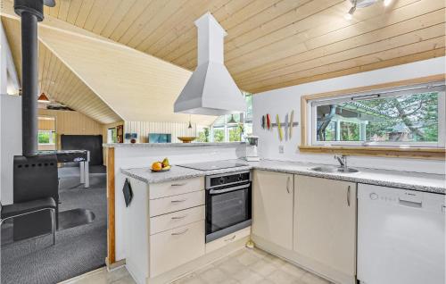 Kitchen, Holiday Home Krondyrstien Væggerløse I in Idestrup
