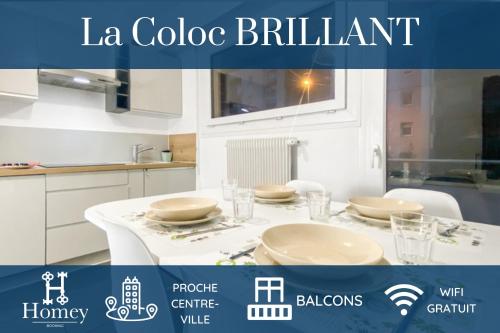 HOMEY LA COLOC BRILLANT - Colocation haut de gamme de 3 chambres uniques et privées / Proche centre-ville et transports en commun / Balcons / Wifi gratuit - Chambre d'hôtes - Annemasse
