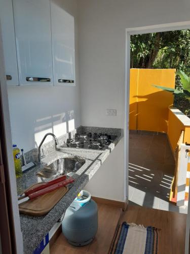 One-Bedroom House room in Por de sol no mar da cama
