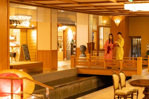 Shared lounge/TV area, Hotel Hoho "A hotel overlooking the Echigo Plain and the Yahiko mountain range" formerly Hotel Oohas in Iwamuro