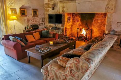 Charming 14th Century Village Chateau with gardens and outdoor pool in Montagrier