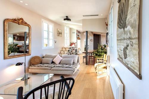 #9 Opera's Duplex panoramic Sea View Terrace & AC 1min to Beach, Nice (fotografie 10)