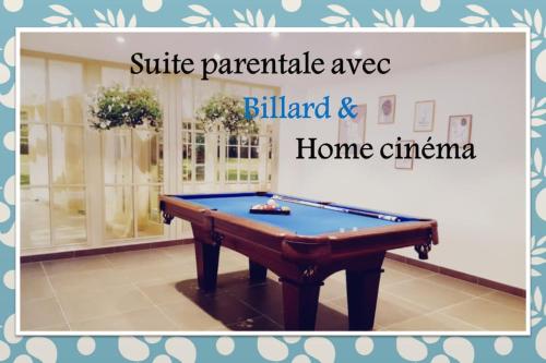 Logement avec billard, home cinéma et terrasse privatisés