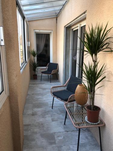 Balkons/terase, Maison du Midi, 2 Gîtes de charme (Maison du Midi, 2 Gites de charme) in Ginestas