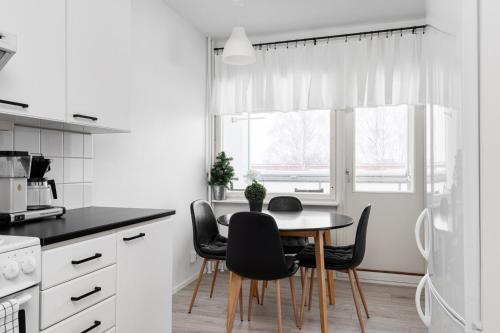Kitchen, Fresh 2BR-apartment with FREE parking in Pori