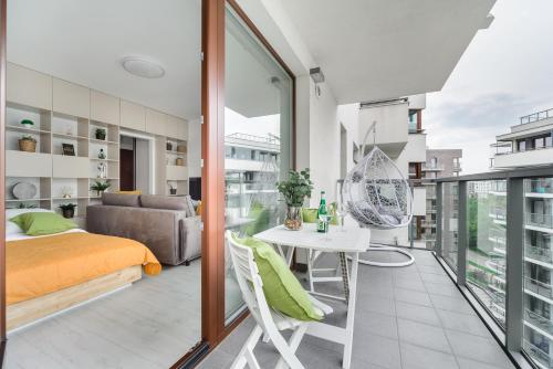 Erkély/terasz, Lumina studio near Arkadia center Warsaw near Arkadia Bevásárlóközpont