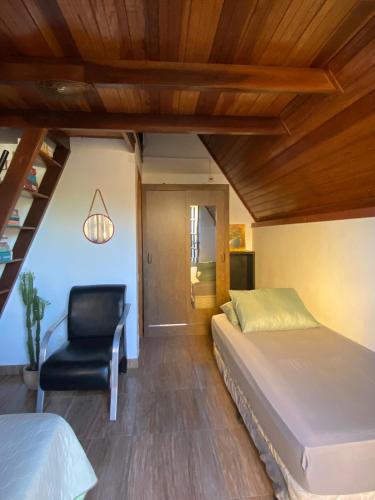 1 double bed, 1 twin bed, 1 futon bed