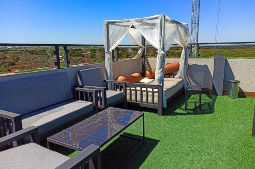 Balcony/terrace, Bello Monoambiente ZV212, Edif Zetta Village Airport in Mariano Roque Alonso