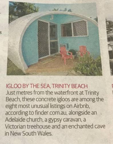 Tropical Cairns Beach-front Igloo in Trinity Beach