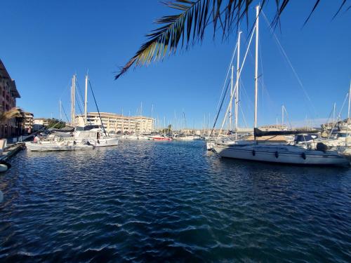 CAP HERMES Studio 31m2 Vue Port Climatise piscine, near Garden Ice Cafe