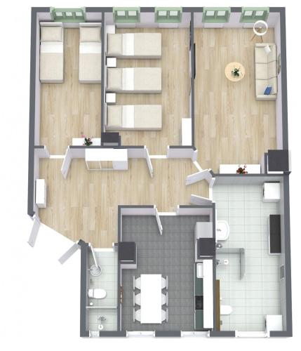 Two-Bedroom Apartment (Without Sauna)