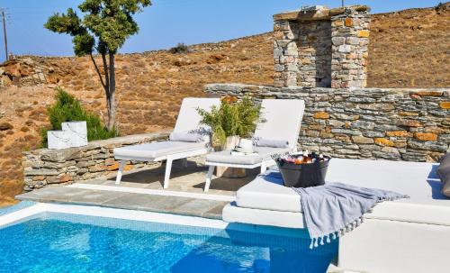 Luxurious & Stylish villa with a swimming pool, sea and sunset view.