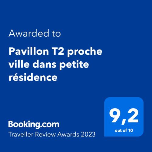 Pavillon T2 proche ville dans petite résidence