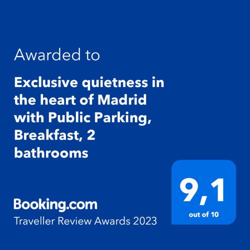 Exclusive quietness in the heart of Madrid with Public Parking, Breakfast, 2 bathrooms, Madrid (photo 5)