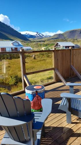 Glass House with Private River & 360° Views in Arnarstapi